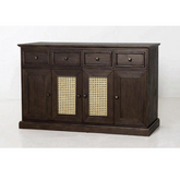The Attic Francisco Cane Solid Wood Sideboard Walnut